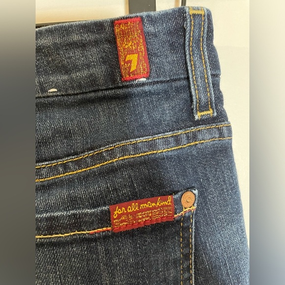 7 For All Mankind Kimmie Bootcut Denim Jeans Darker Wash Size 26 $198 - Picture 7 of 11